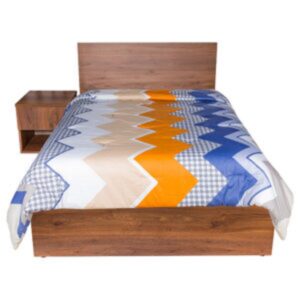 King Bed + 2 Night Stands; Brown